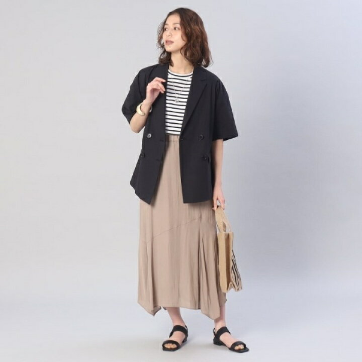 楽天市場】【さらっと涼しげ／洗える】リネン混 ダブルブレスト 