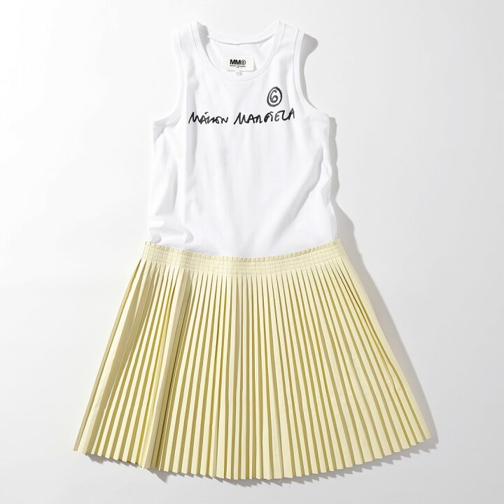 楽天市場】MM6 Maison Margiela ロゴプリント切り替えプリーツ  