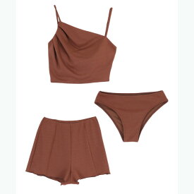 【SEA DRESS】アシンメトリーギャザービキニ/水着セット／ティティベイト（titivate）