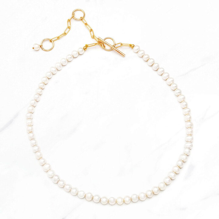 楽天市場】5mm パール 連ネックレス 38cm／ナチュラリジュエリ 