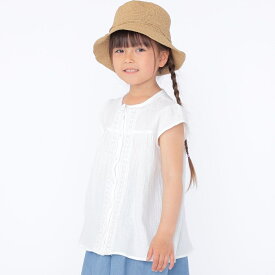 SHIPS KIDS:100～130cm / ガーゼ×レース ブラウス／シップス（SHIPS）