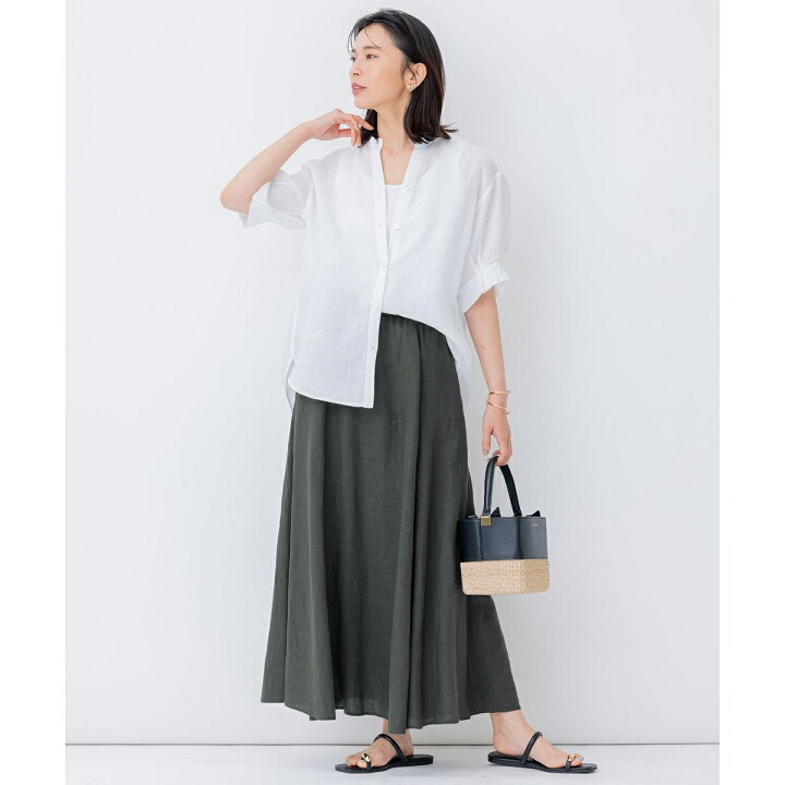楽天市場】【洗える】LIBECO スキッパーブラウス／23区（23KU） : 丸井 