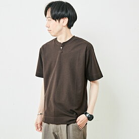 カリキュロカラミヘンリーネックTシャツ／メンズメルローズ（MEN'S MELROSE）