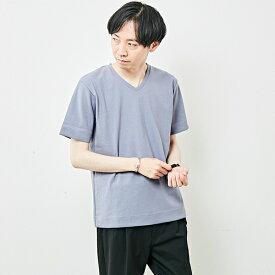 ラッセルストレッチVネックTシャツ／メンズメルローズ（MEN'S MELROSE）