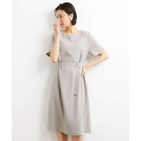[小さいサイズ]2WAY タックデザインベルト付きワンピース／ミッシェルクラン（MICHEL KLEIN）