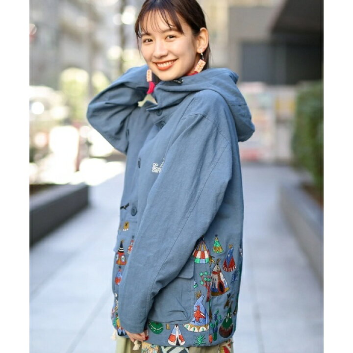 楽天市場】go slow caravan リネンコットン刺繍パーカージャケット 