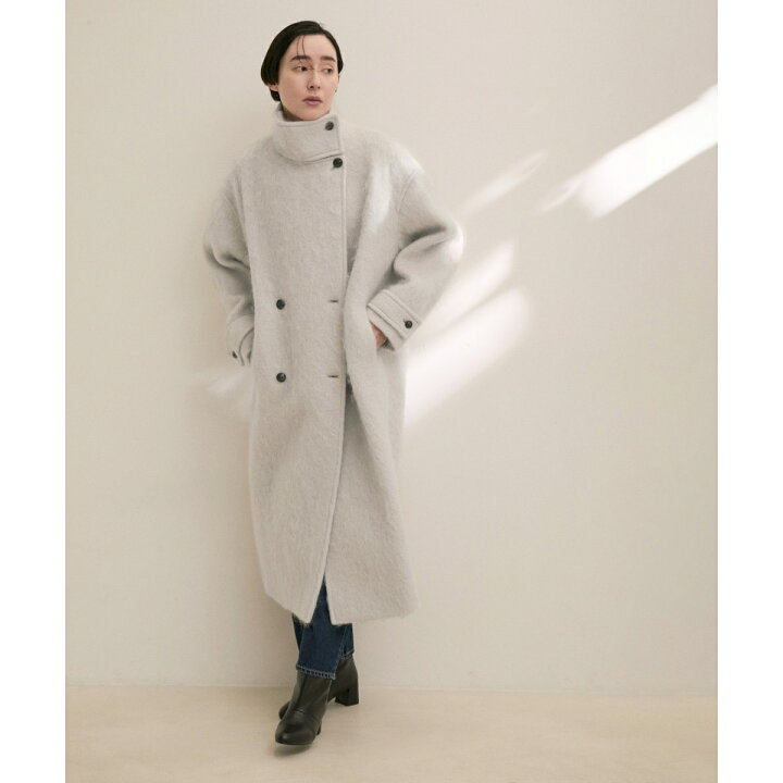 楽天市場】【雑誌掲載】モヘアシャギースタンドカラーロングコート 