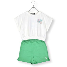 【 ニコ☆プチ 掲載 】バックプリントTシャツ＆パンツセット(130~160cm)／ジディ（ZIDDY）