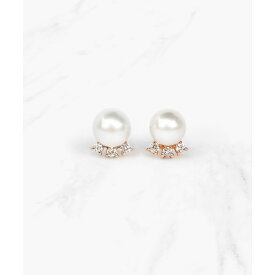 【WEB限定】FRILL DIAMOND PEARL PIERCED EARRINGS K10ゴール／トッカ（TOCCA）