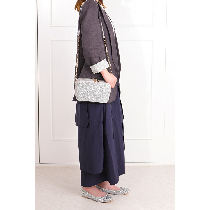 Diana グリッター ショルダーバッグ 美品 DIANA ショルダーバッグ 黒 