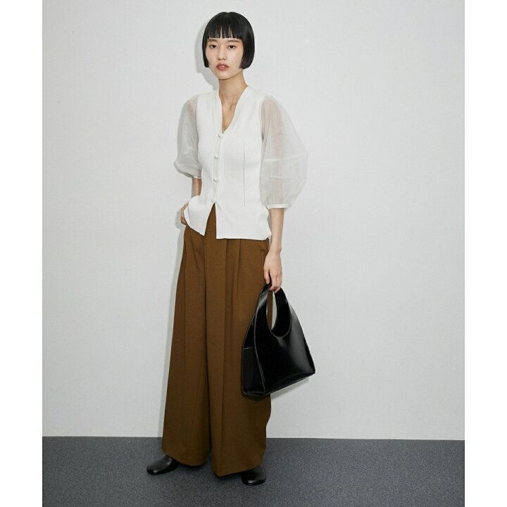 楽天市場】シアースリーブリブカーディガン／アダムエロペ（ADAM ET  