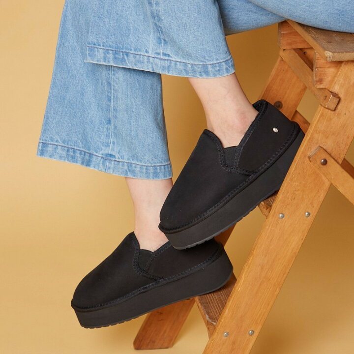 楽天市場】Stinger Reef Flatform 厚底ムートンスリッポン／エミュ 