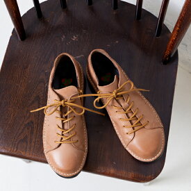 本革 軽量 レースアップ スニーカー／JS ハートレーベル（JS Heartlavel）