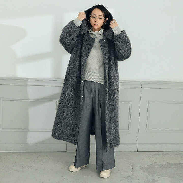 楽天市場】◇【WEB限定】モヘヤシャギーPREMIUMフーデットコート 