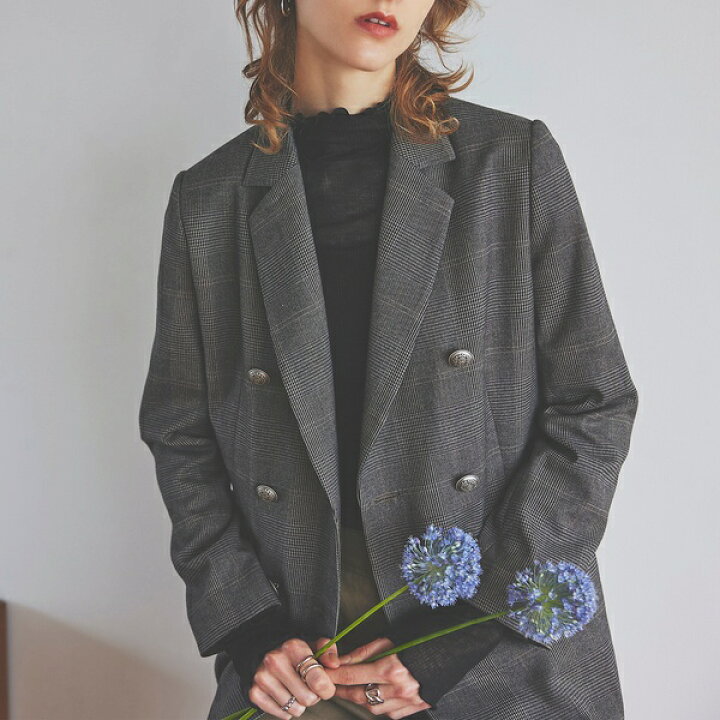 楽天市場】チェックダブルジャケット／エウクレイド（EUCLAID） : 丸井  