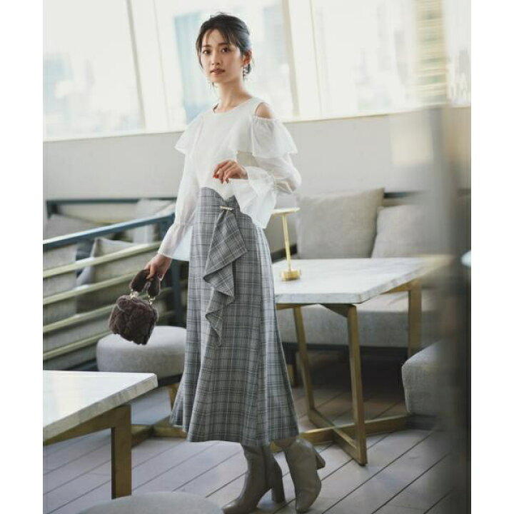 楽天市場】ラッフルマーメイドチェックスカート／プロポーション  