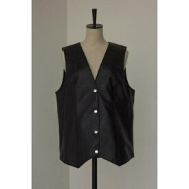 fake leather vest／ブラック バイ マウジー（BLACK BY MOUSSY）