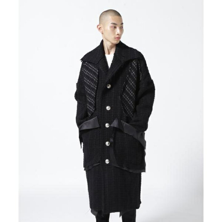 楽天市場】sulvam／サルバム／HOUNDSTOOTH OVER COAT／ハンドステッチ  