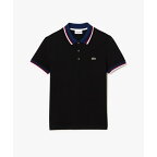 配色ボーダーリブニット鹿の子地ポロシャツ／ラコステ（LACOSTE）