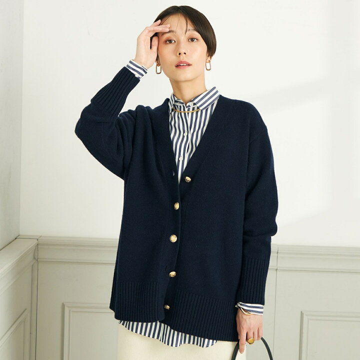 楽天市場】◇【WEB限定】カシミヤブレンド長めVネックカーディガン  