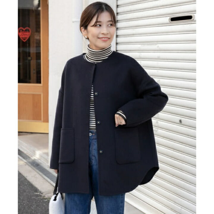 楽天市場】ウールノーカラーミドルコート／アーバンリサーチ ドアーズ  