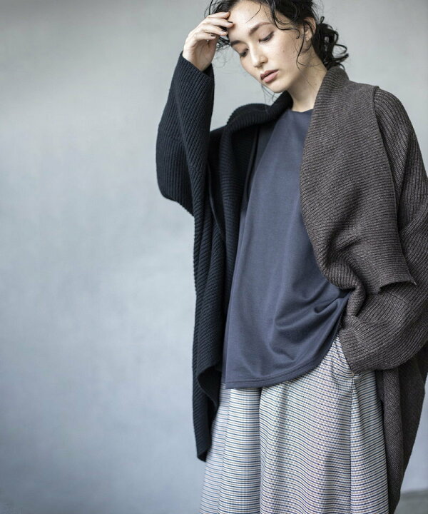 楽天市場】2WAYバイカラーニットガウン／オズモーシス（OSMOSIS 