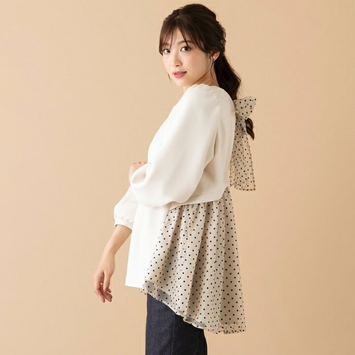 楽天市場】ミリオラメントダブルエアー切替カットソー／ローズティアラ  