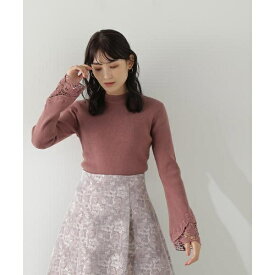 レーススリーブニット23AW／ナチュラルビューティーベーシック（NATURAL BEAUTY BASIC）