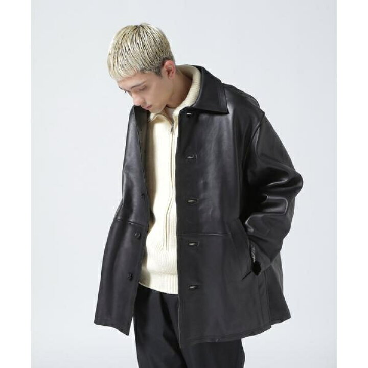 楽天市場】YOKE／ヨーク／Cut-Off Leather Car Coat／ガーデン（GARDEN 
