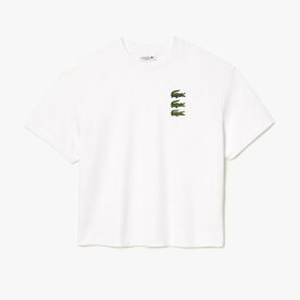 タイムラインクロックワイドTシャツ／ラコステ（LACOSTE）