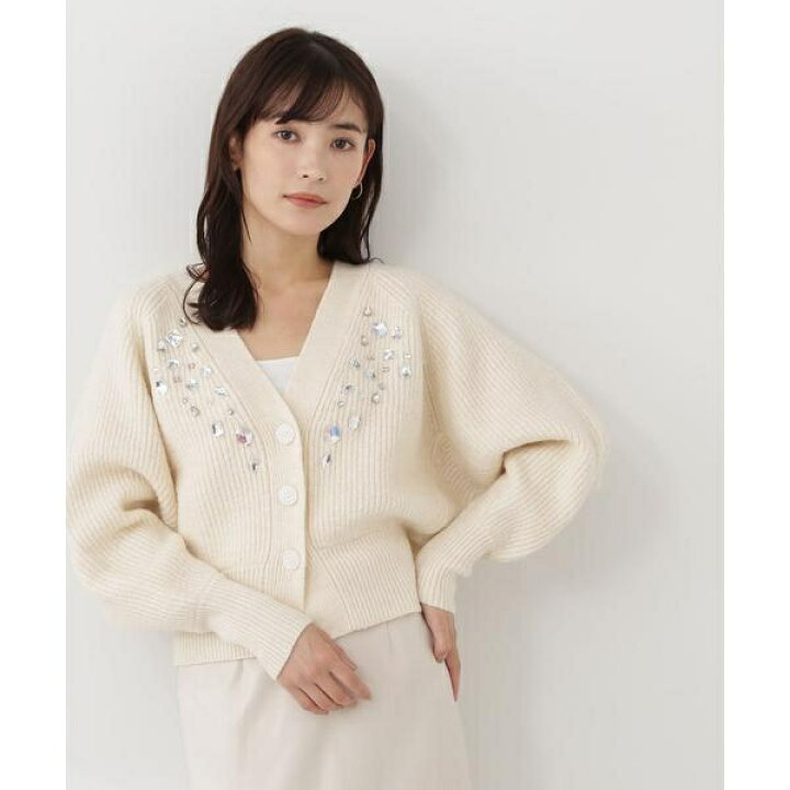 楽天市場】ビジュークロップドカーディガン／ナチュラルビューティー  