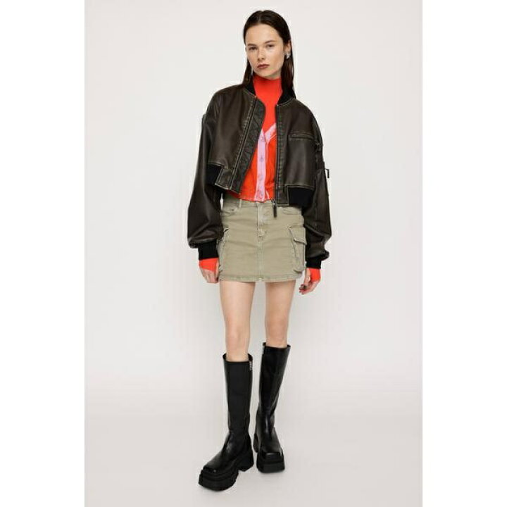 楽天市場】VINTAGE F／LEATHER CROP ブルゾン／スライ（SLY） : 丸井 