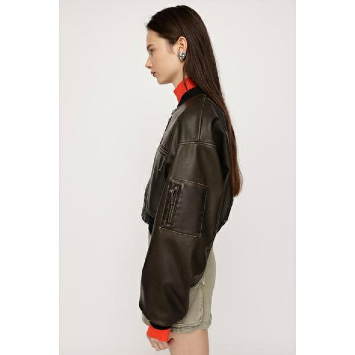 楽天市場】VINTAGE F／LEATHER CROP ブルゾン／スライ（SLY） : 丸井 