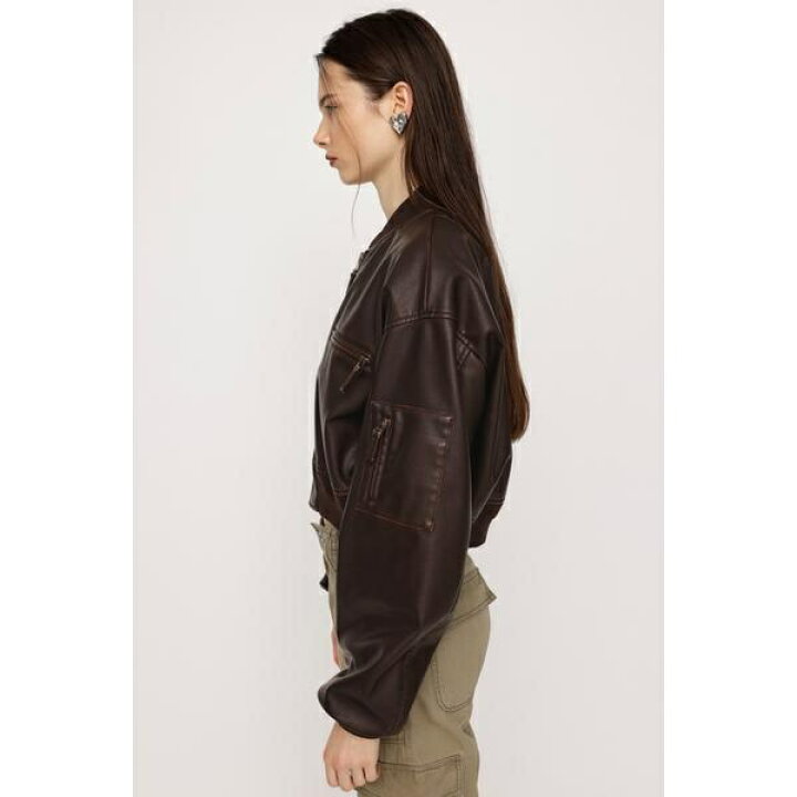 楽天市場】VINTAGE F／LEATHER CROP ブルゾン／スライ（SLY） : 丸井 