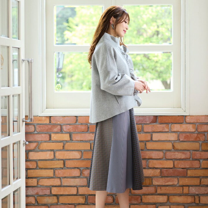 楽天市場】フリルコクーンショートコート／ローズティアラ（Rose Tiara  