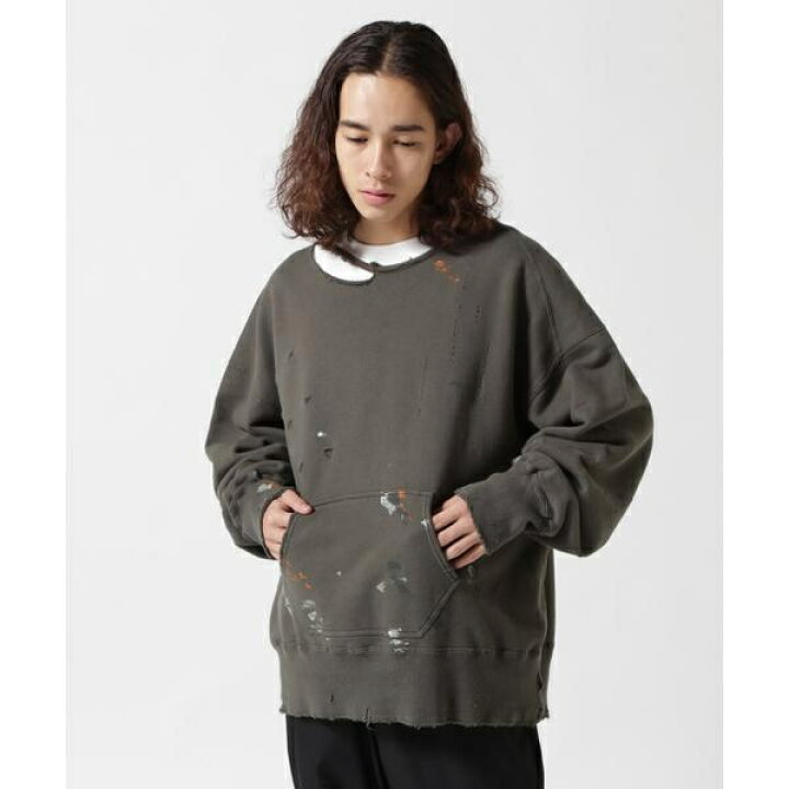 楽天市場】ANCELLM／アンセルム／HOODIE CUTOFF CRASH SWEAT SHIRT 
