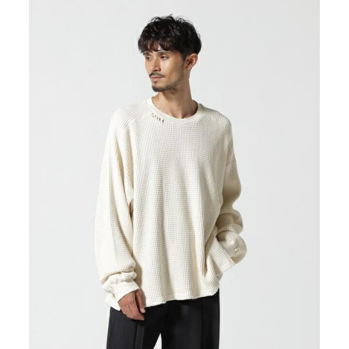 楽天市場】ANCELLM／アンセルム／DAMAGE HEAVY WAFFLE OVERSIZED LS 