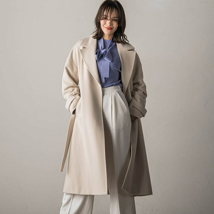 楽天市場】Super140テーラードコート／ビアッジョブルー（Viaggio blu  