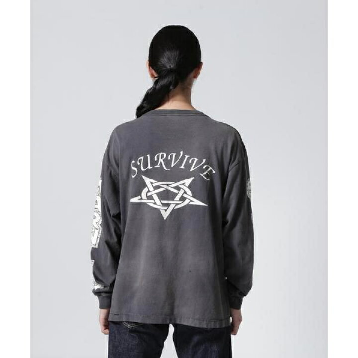 楽天市場】SAINT MICHAEL／セント マイケル／LS TEE／SURVIVE／BLACK 