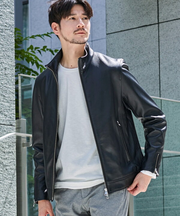 楽天市場】【WEB限定】ラムレザーシングルライダースジャケット 