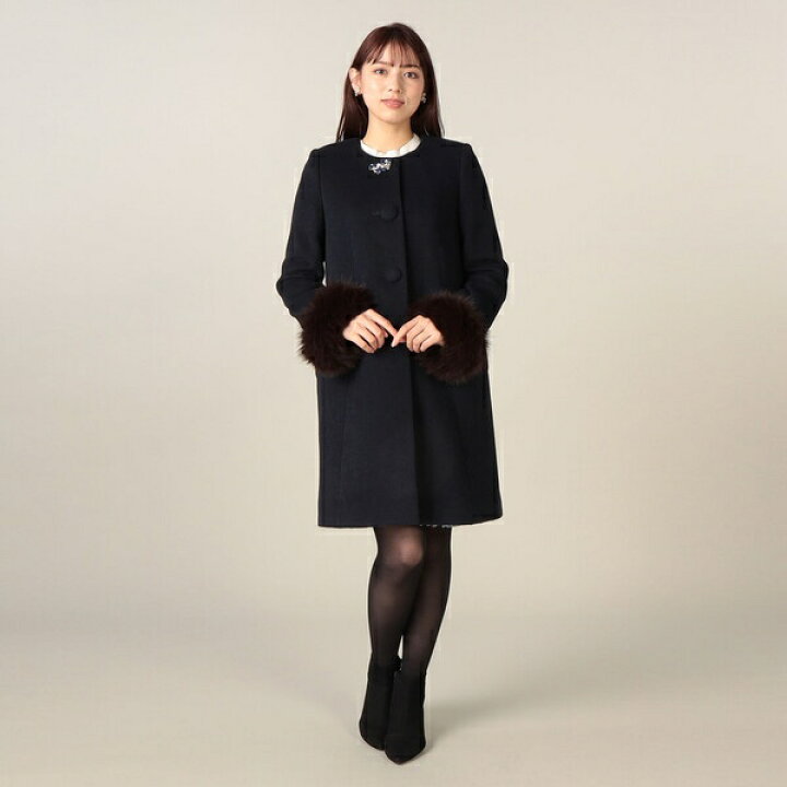 楽天市場】【尾州織】ノーカラーコクーンコート／レッセパッセ（LAISSE  