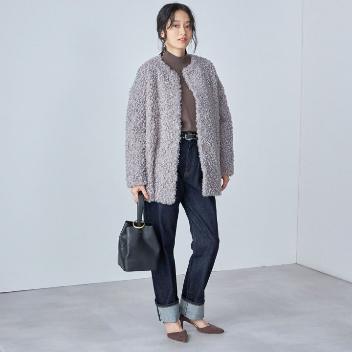 楽天市場】SHIPS Primary Navy Label:カルガン ノーカラー ブルゾン 