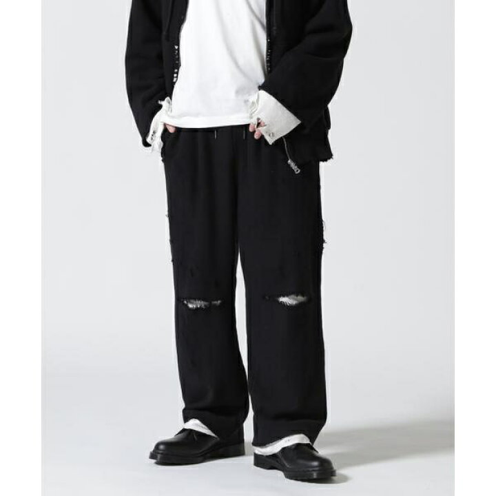 楽天市場】ANCELLM／アンセルム／CRASH SWEAT LAYERED PANTS／ガーデン 