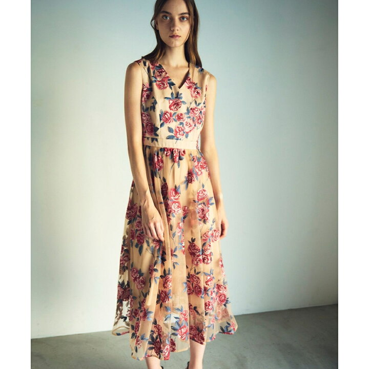 楽天市場】ローズ刺繍フレアドレス／グレースコンチネンタル（GRACE  