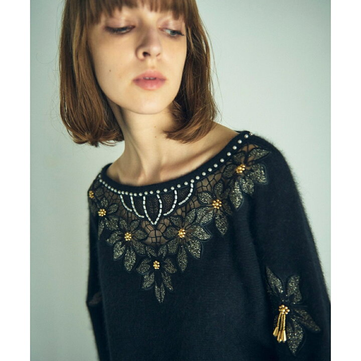 楽天市場】フラワードルマンニットトップ／グレースコンチネンタル  