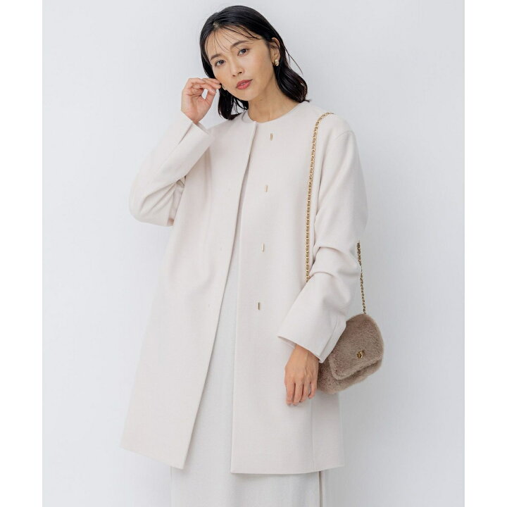 楽天市場】ウールカシミヤビーバー ノーカラー コート／23区（23KU  