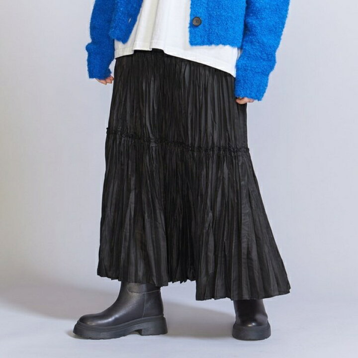 楽天市場】ランダムプリーツ ティアード ロングスカート／ビューティー  