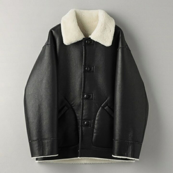 楽天市場】フェイクレザー リバーシブル ボア ブルゾン／ビューティー 