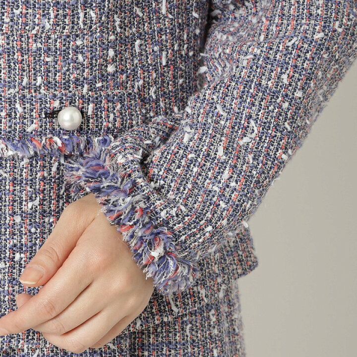 楽天市場】【セットアップ対応】ファンシーツイードジャケット／ローズ  