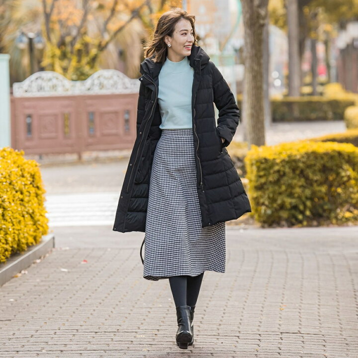 楽天市場】撥水ストレッチライトタフタロングダウンコート／ケティ  